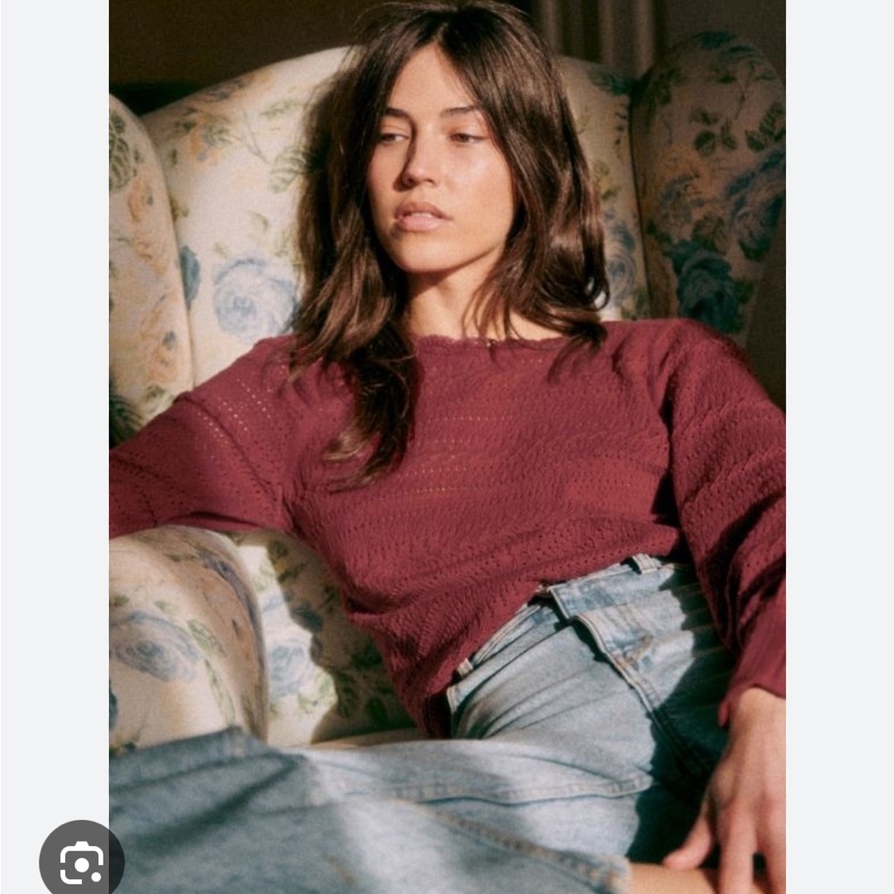 NWOT Sezane Brandy Jumper in Rosewood XS